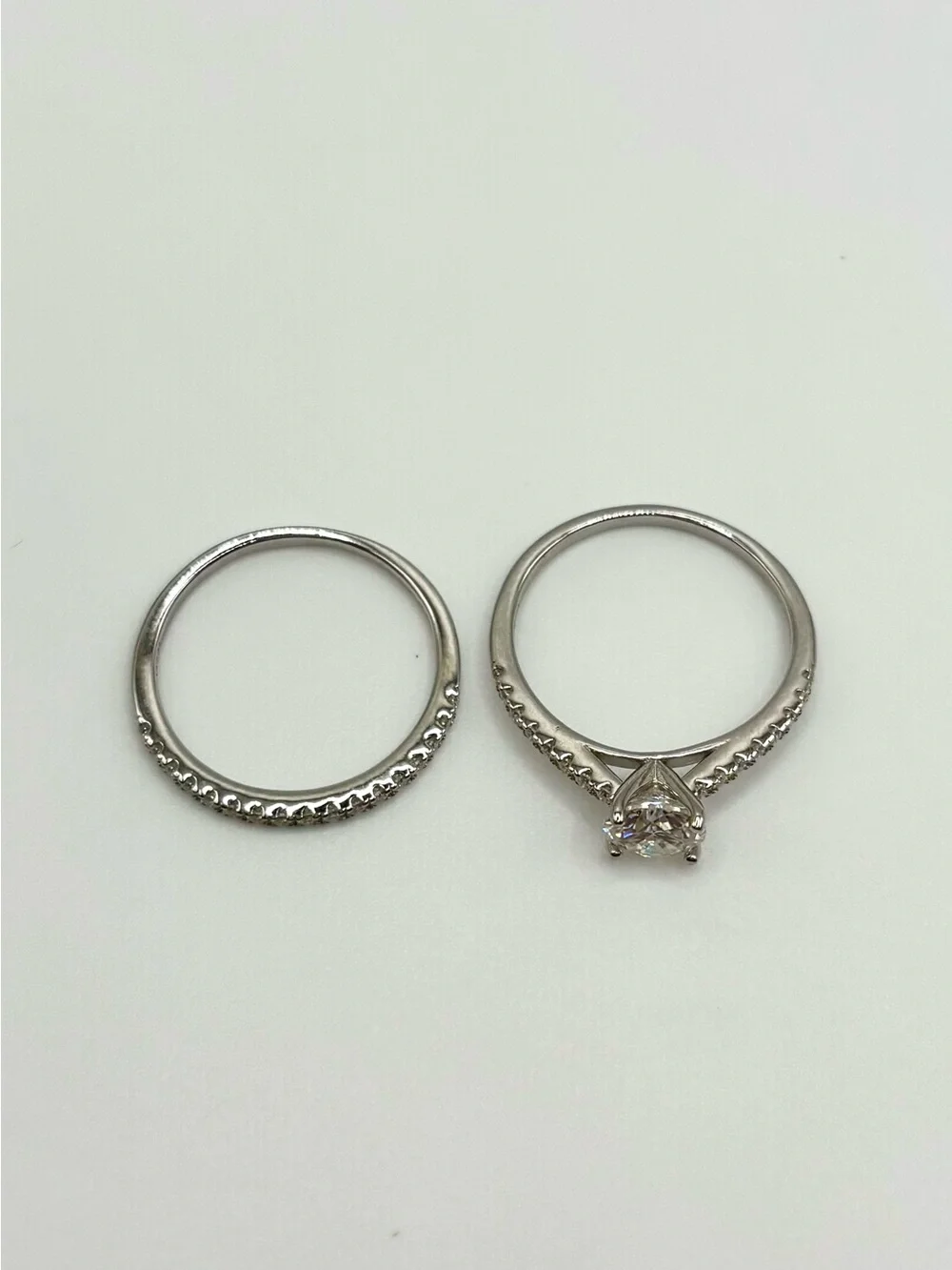 ✨ 1.41CTW Moissanite 2-Ring Set | 925 Sterling Silver | Size 8